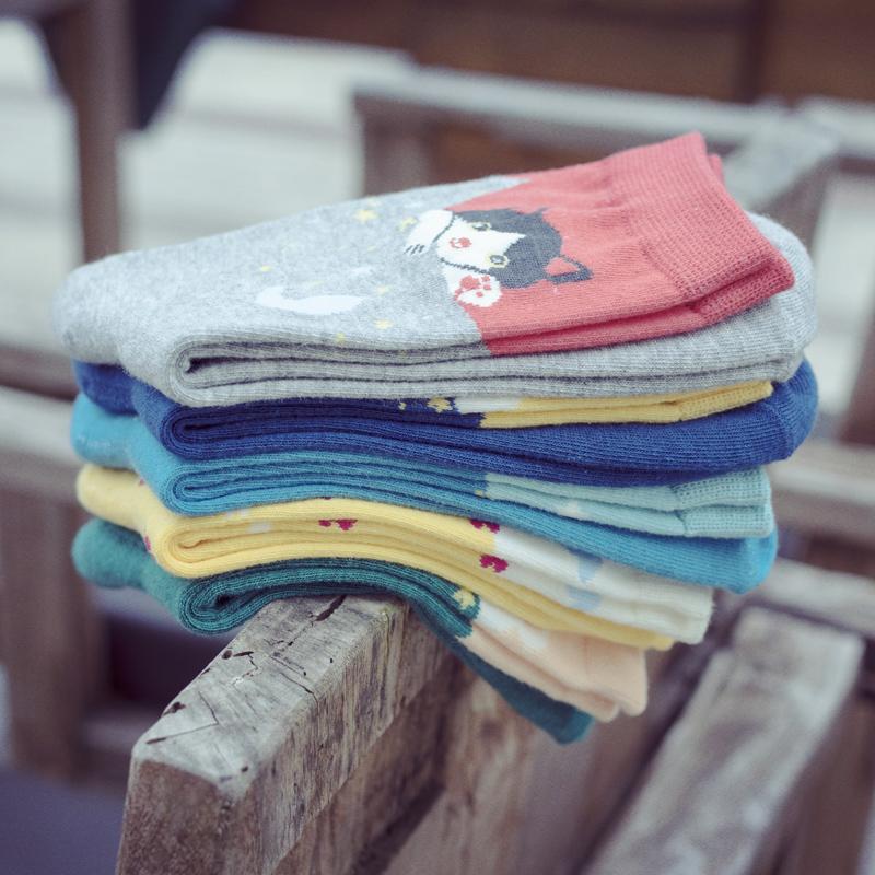 Cute Animal Design Women's Socks - 5 Pairs