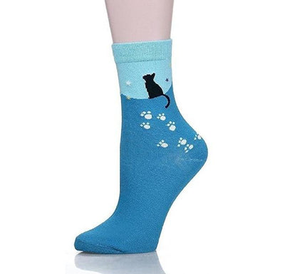 Cute Animal Design Women's Socks - 5 Pairs