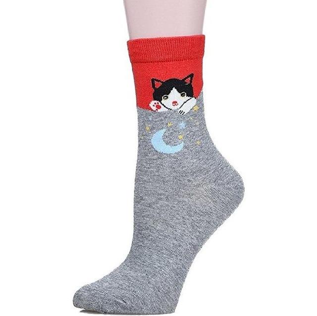 Cute Animal Design Women's Socks - 5 Pairs