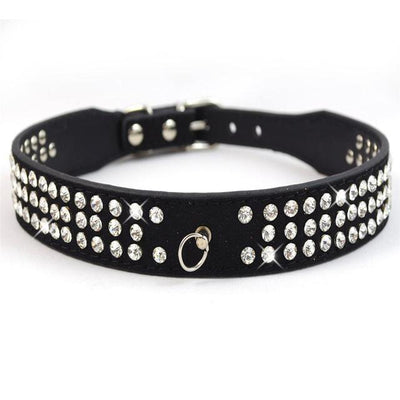 3 Row Rhinestone Pet Collar
