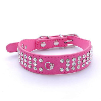 3 Row Rhinestone Pet Collar