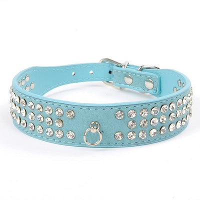 3 Row Rhinestone Pet Collar