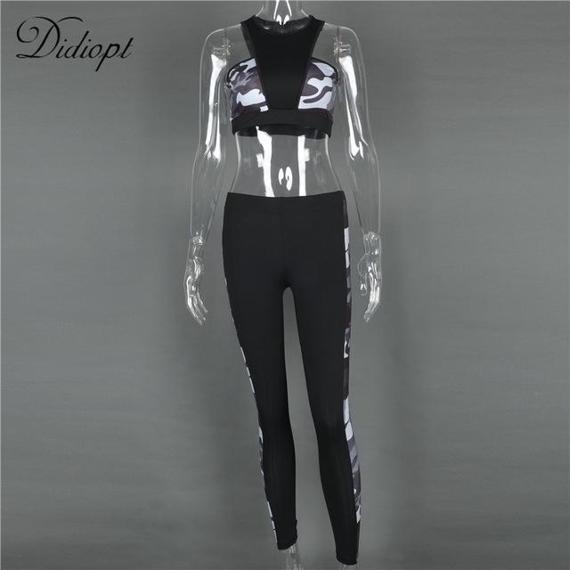 Camouflage Yoga Female 2 Piece Set