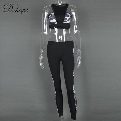 Camouflage Yoga Female 2 Piece Set