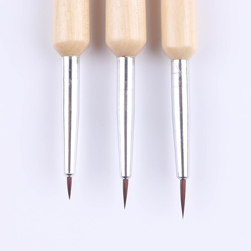 3Pcs/Set Wooden Handled Nail Brush