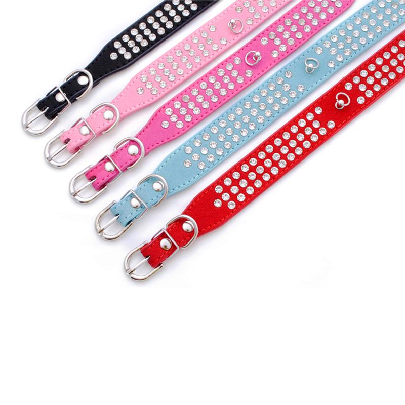 3 Row Rhinestone Pet Collar