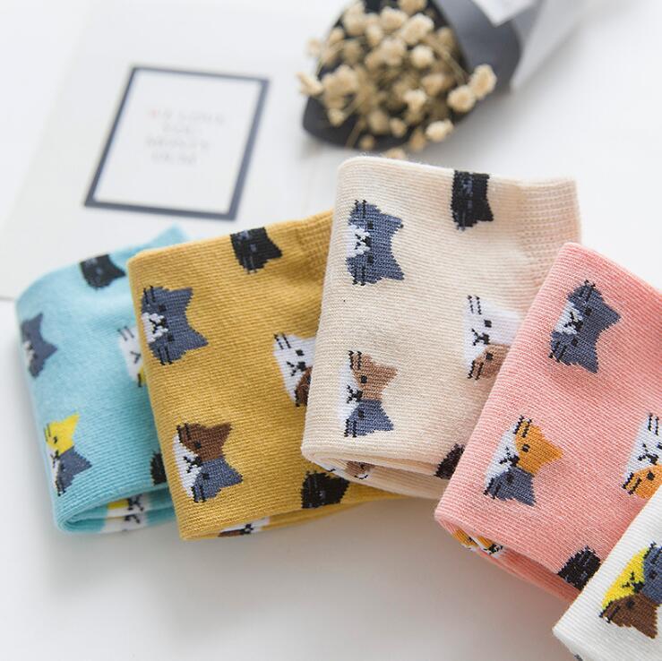 Cute Cat Printed Women's Socks