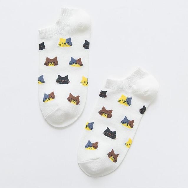 Cute Cat Printed Women's Socks