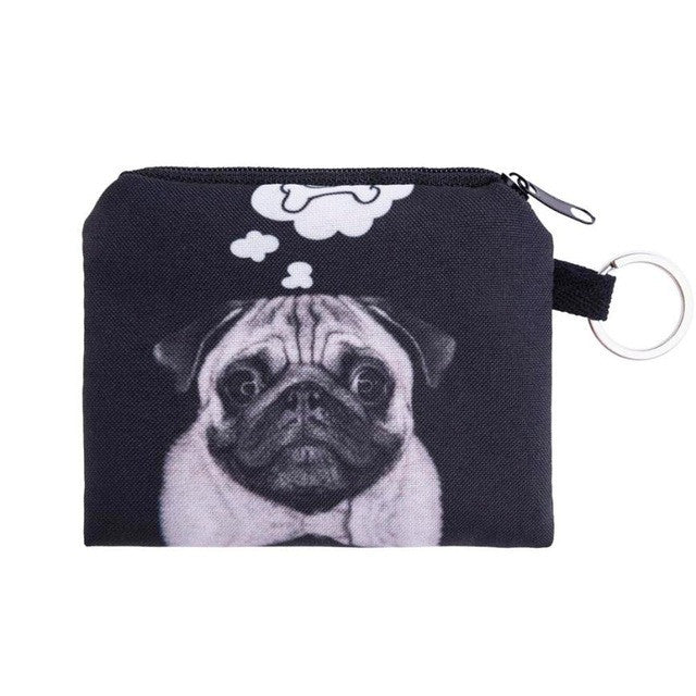 New Cute Cat Face Zipper Case Coin Purse female Girl Printing Coins Change Child Purse Makeup Bag Clutch Wallet Phone Key Bags