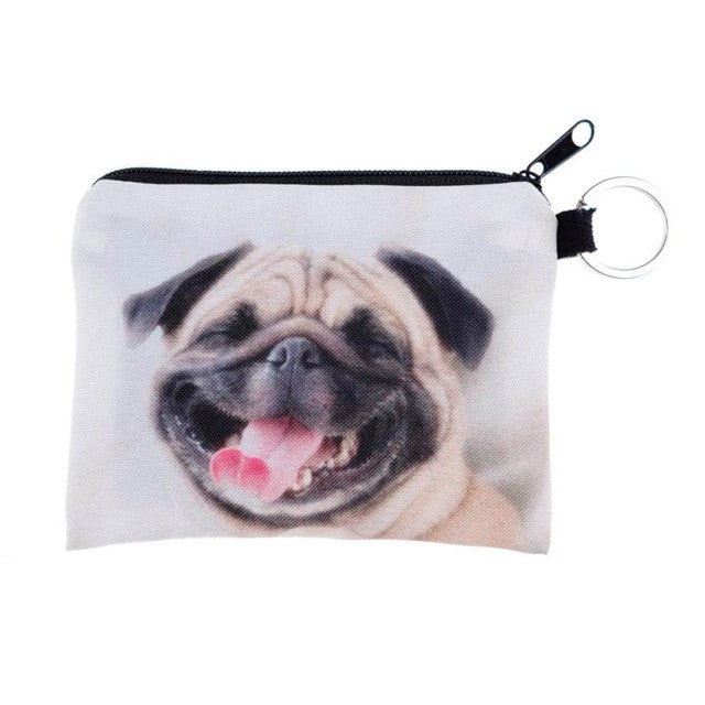 New Cute Cat Face Zipper Case Coin Purse female Girl Printing Coins Change Child Purse Makeup Bag Clutch Wallet Phone Key Bags