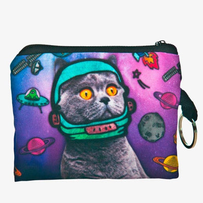 New Cute Cat Face Zipper Case Coin Purse female Girl Printing Coins Change Child Purse Makeup Bag Clutch Wallet Phone Key Bags