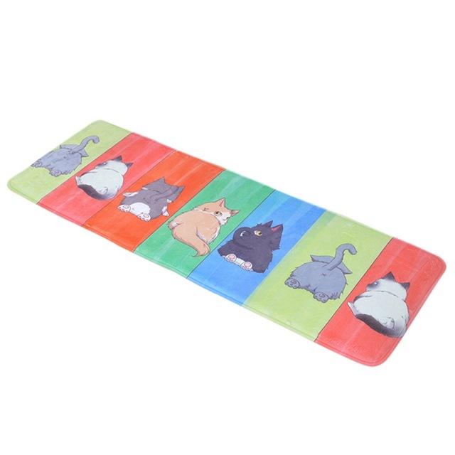 Welcome Floor Mats Animal Cat Printed Bathroom Kitchen Carpets Doormats Floor Mat for Living Room Anti-Slip Tapete