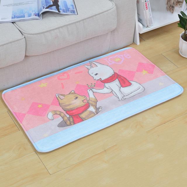 Welcome Floor Mats Animal Cat Printed Bathroom Kitchen Carpets Doormats Floor Mat for Living Room Anti-Slip Tapete