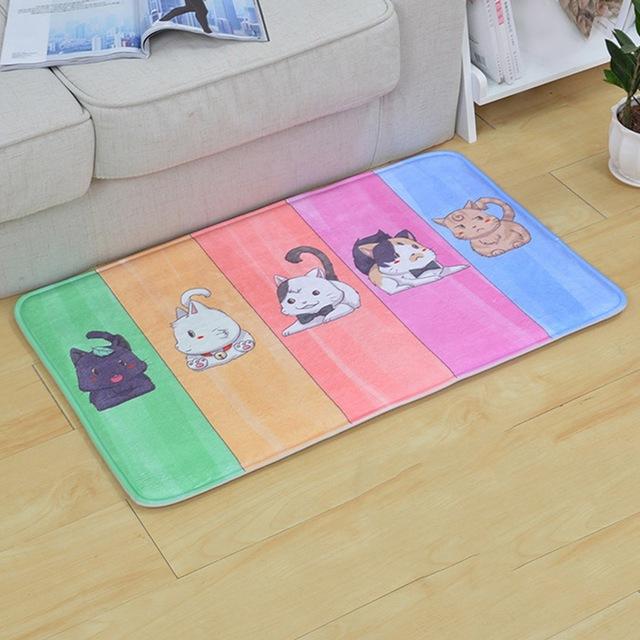 Welcome Floor Mats Animal Cat Printed Bathroom Kitchen Carpets Doormats Floor Mat for Living Room Anti-Slip Tapete