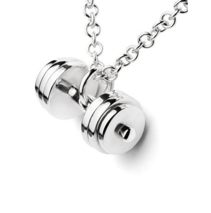 Sterling  DUMBBELL Necklace