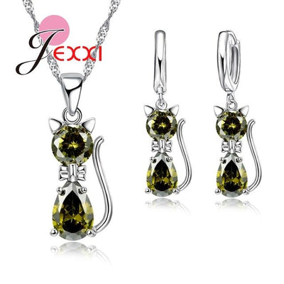 Romantic Cat Jewelry Set