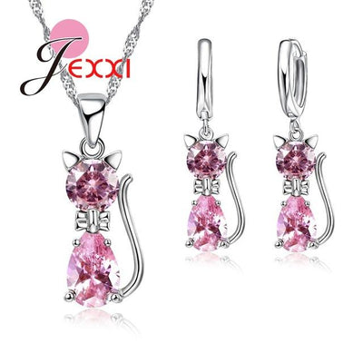 Romantic Cat Jewelry Set