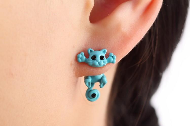 Cute Cat Stud Earrings