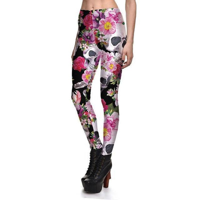 Women Yoga Pants Skull