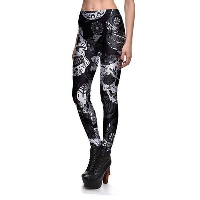 Women Yoga Pants Skull