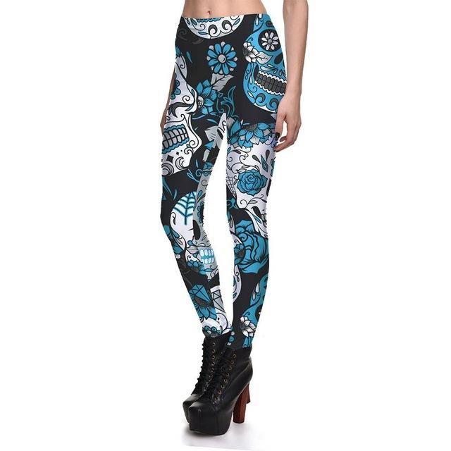 Women Yoga Pants Skull