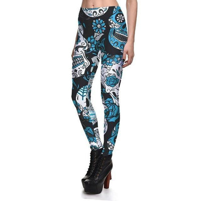Women Yoga Pants Skull