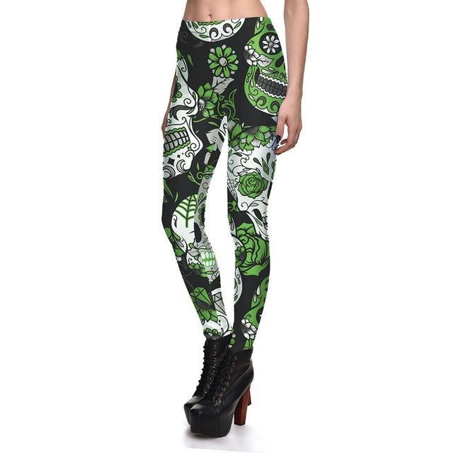 Women Yoga Pants Skull