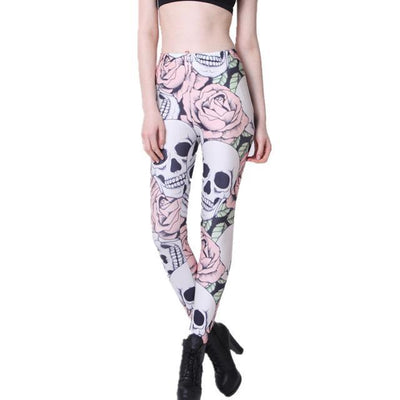 Women Yoga Pants Skull