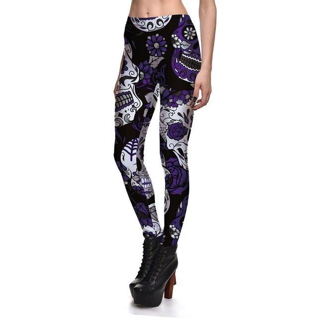 Women Yoga Pants Skull