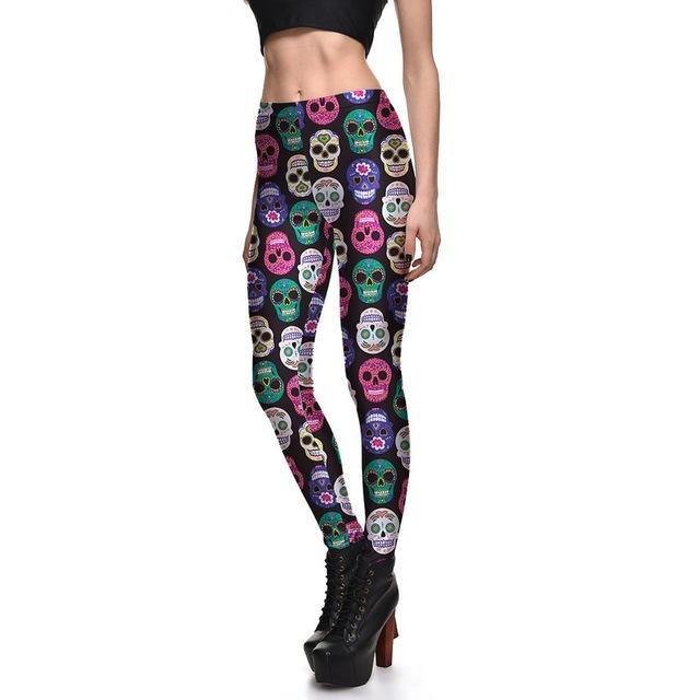 Women Yoga Pants Skull