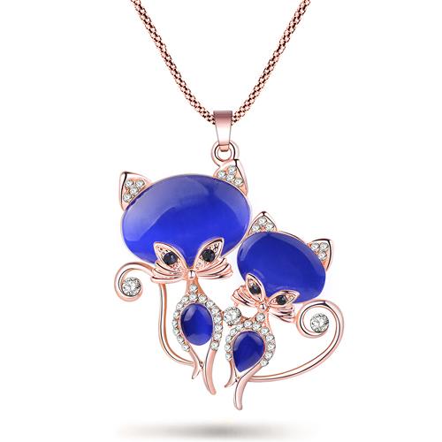 Long Pendant Cat Necklace