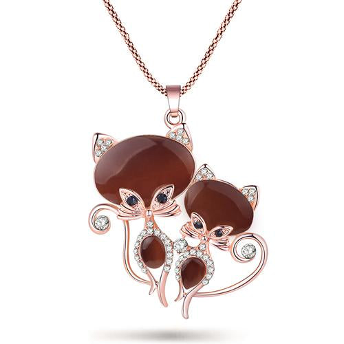 Long Pendant Cat Necklace