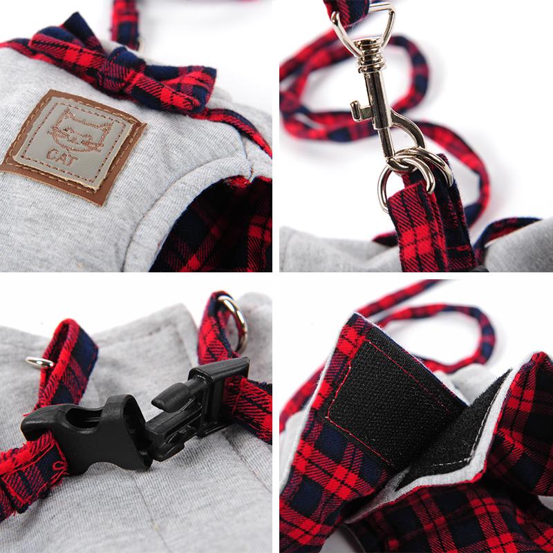 British Style Cute Cat Jacket Leash