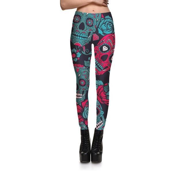 Women Yoga Pants Skull