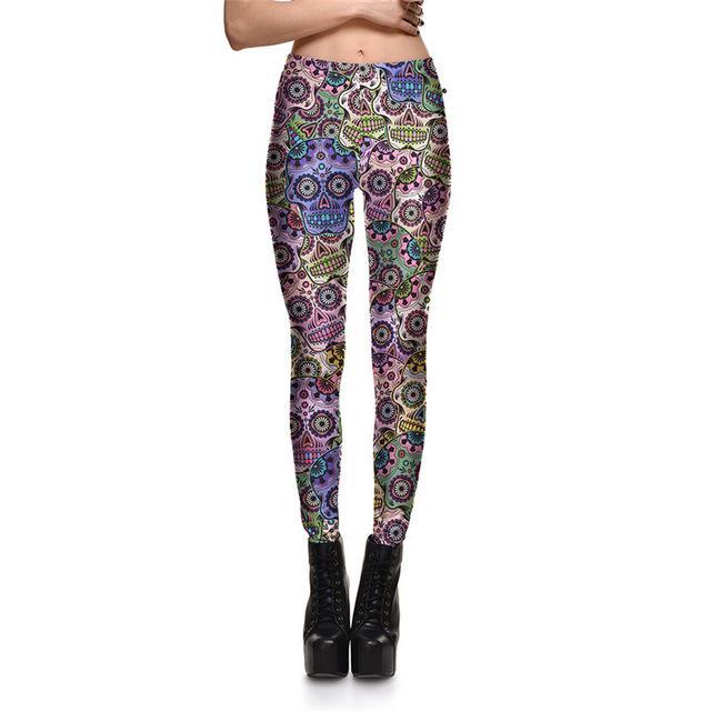 Women Yoga Pants Skull