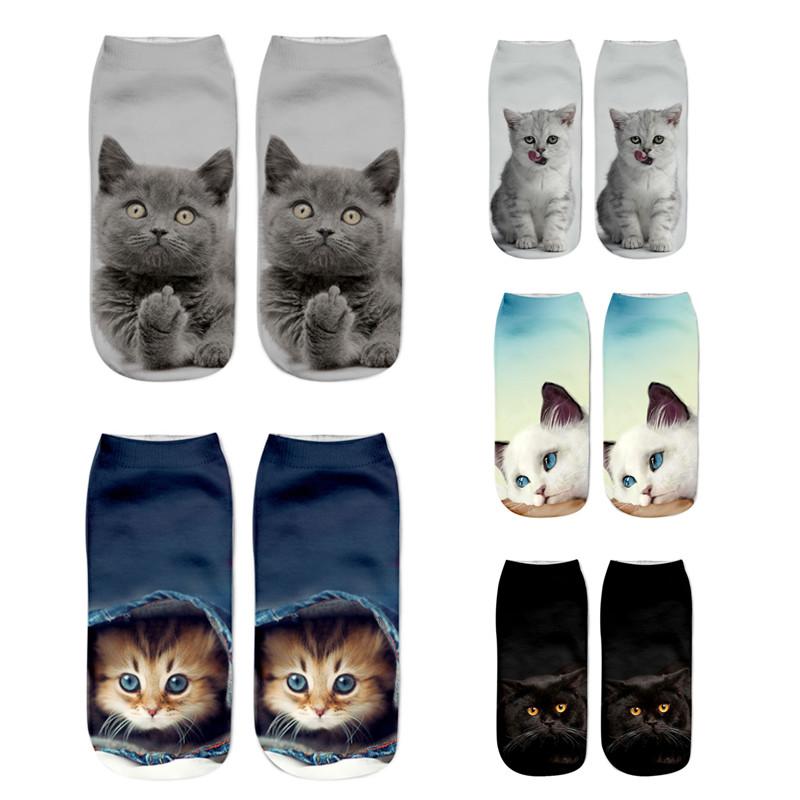 Women 3D Cat Printed Socks