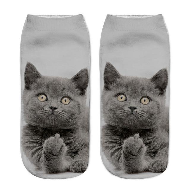 Women 3D Cat Printed Socks