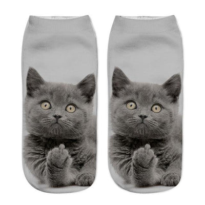 Women 3D Cat Printed Socks
