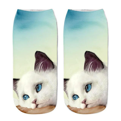 Women 3D Cat Printed Socks