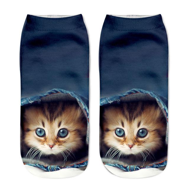 Women 3D Cat Printed Socks