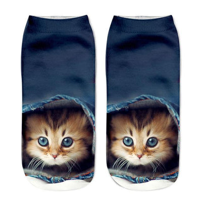 Women 3D Cat Printed Socks