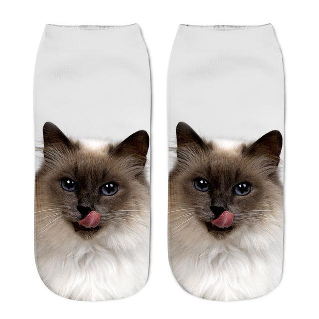 Women 3D Cat Printed Socks