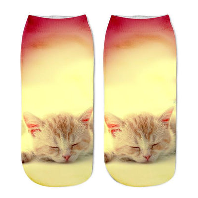 Women 3D Cat Printed Socks