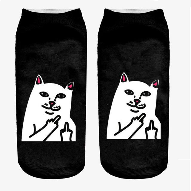 Women 3D Cat Printed Socks