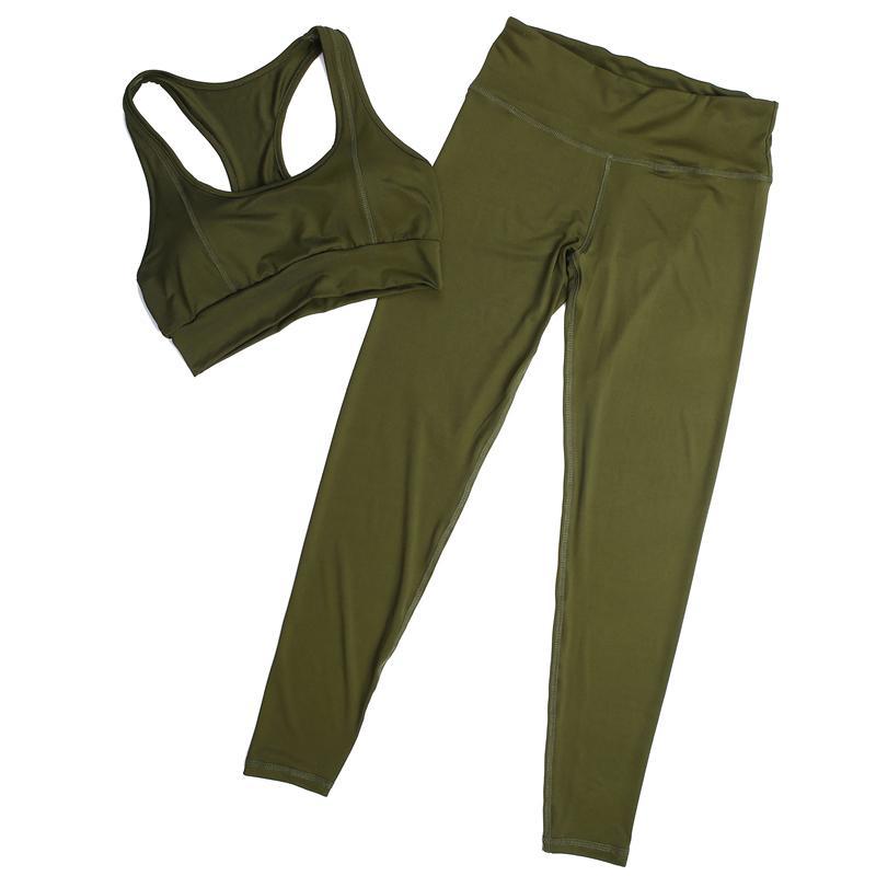 Yoga 2 Piece Green Female Set