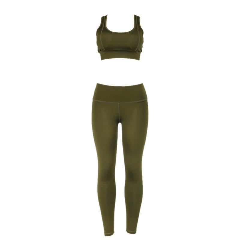 Yoga 2 Piece Green Female Set
